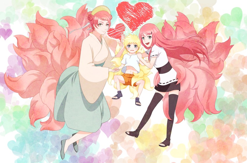 uzumaki naruto, uzumaki kushina, and uzumaki mito (naruto and 1 more) drawn by taicho