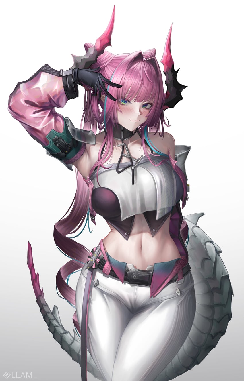 yvonne (arknights and 1 more) drawn by kafu_(kafu6416)