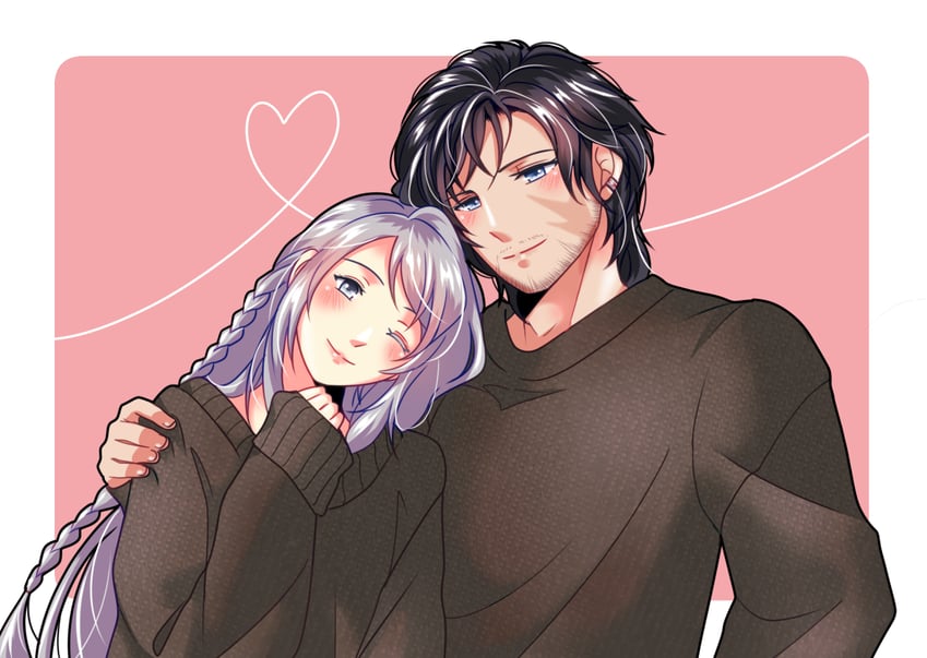 clive rosfield and jill warrick (final fantasy and 2 more) drawn by babigonice