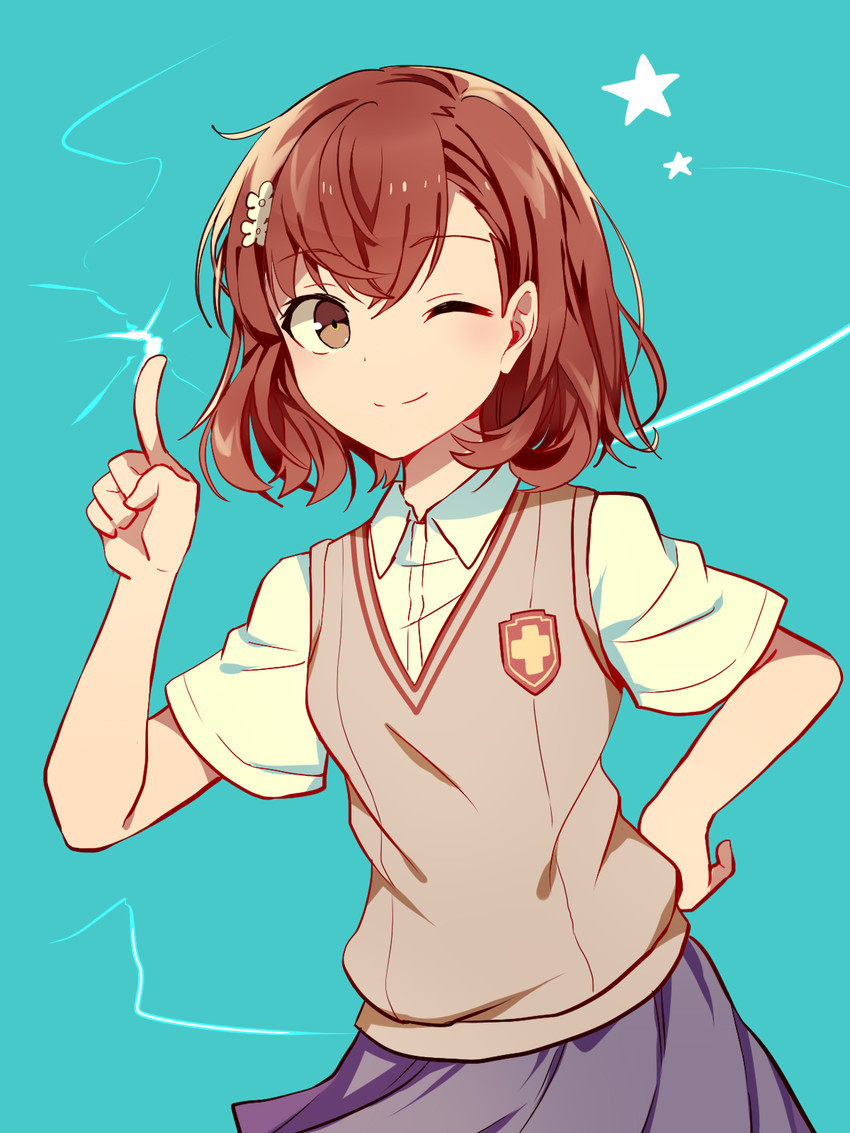 misaka mikoto (toaru majutsu no index and 1 more) drawn by sada_(sadahalu)