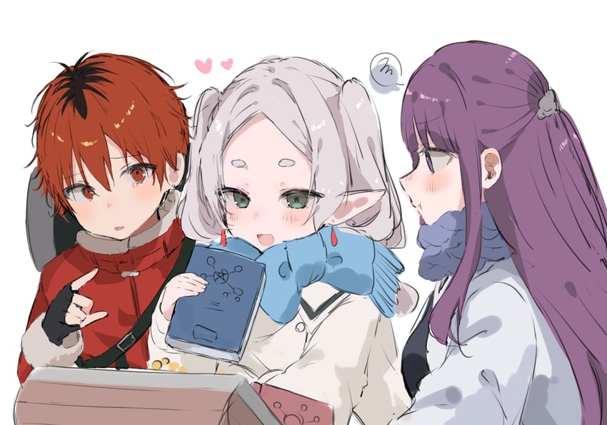frieren, fern, and stark (sousou no frieren) drawn by onnnnbaaafg