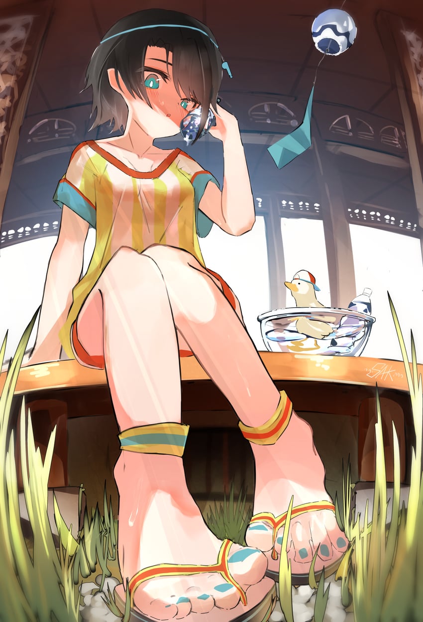 oozora subaru and subaru duck (hololive) drawn by sakusa_nn