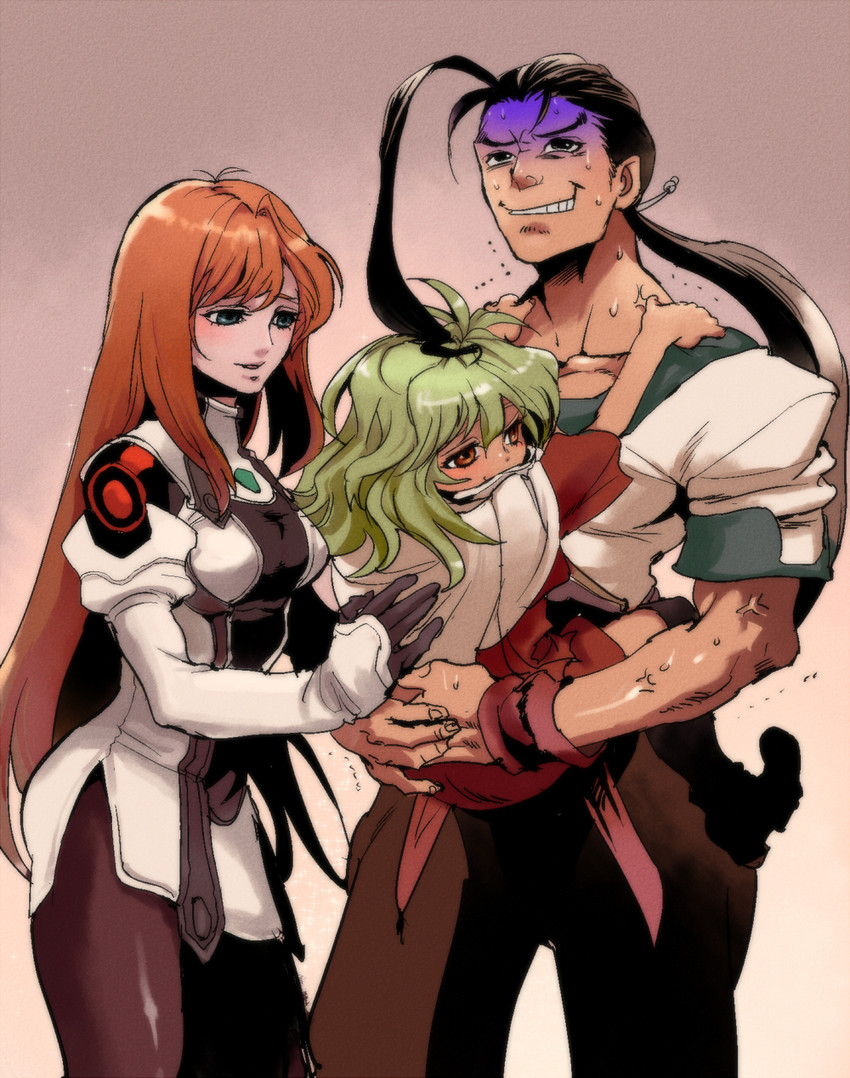 elhaym van houten, emerada, and fei fong wong (xenogears) drawn by illa