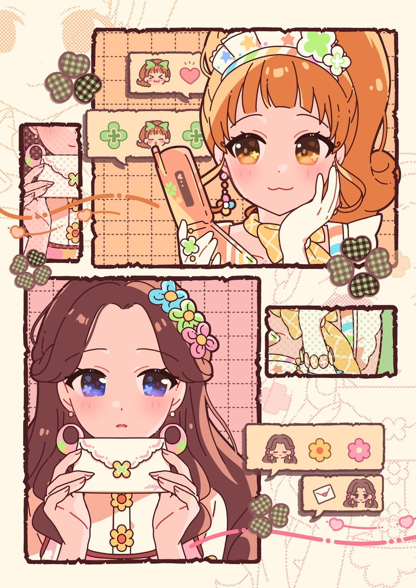 fujiwara miyabi and kurisu kokone (aikatsu!) drawn by jiu_(jiwoo_owo9)