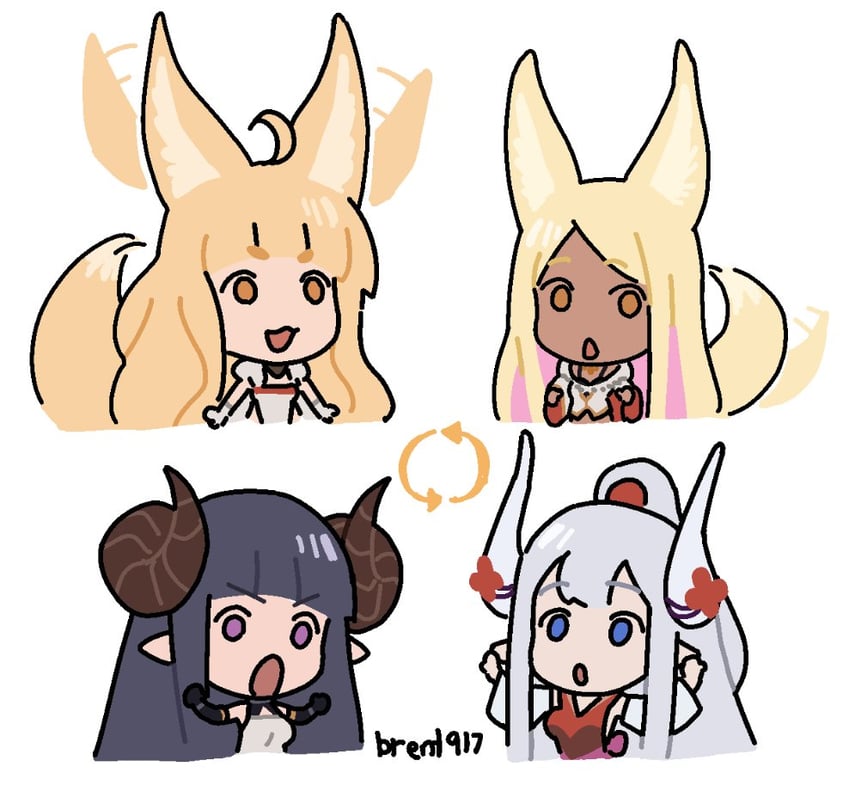 anila, yuel, kumbhira, and societte (granblue fantasy) drawn by fikkyun