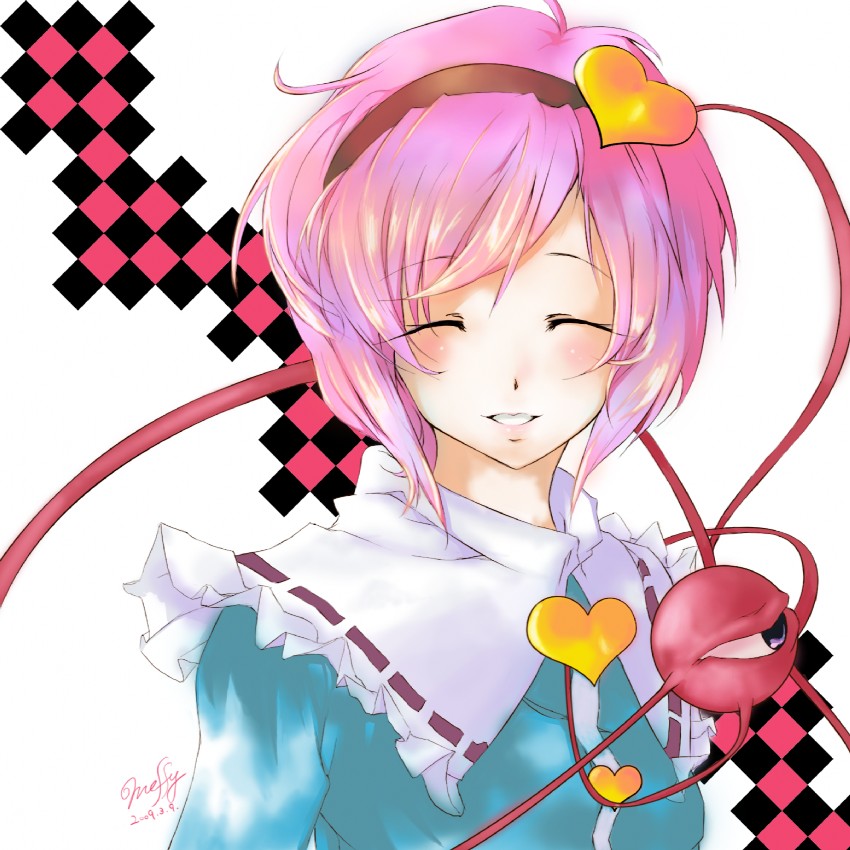 komeiji satori (touhou) drawn by mefix