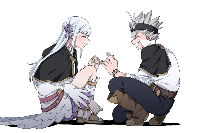 noelle silva and asta (black clover) drawn by hinata_(eine_blume)