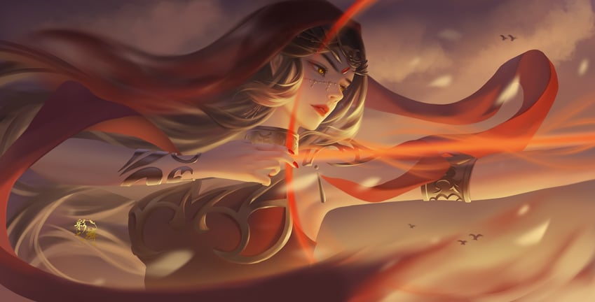 cai lin (doupo cangqiong) drawn by qian_yu_xx