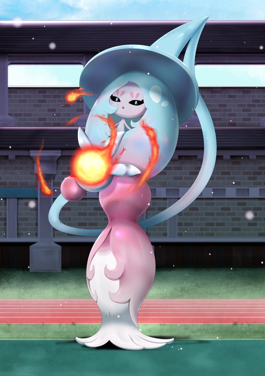 hatterene (pokemon and 1 more) drawn by kazunari_(ancvb2sdixjq3vy)