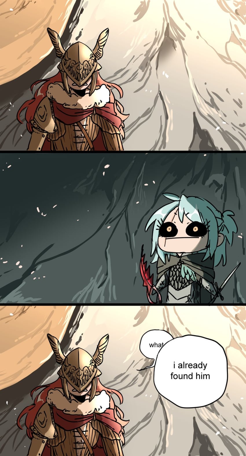 malenia blade of miquella and tarnished (elden ring) drawn by tacticiankate