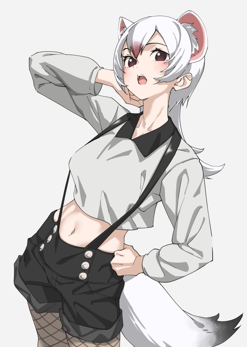 stoat (kemono friends and 1 more) drawn by tanabe_(fueisei)