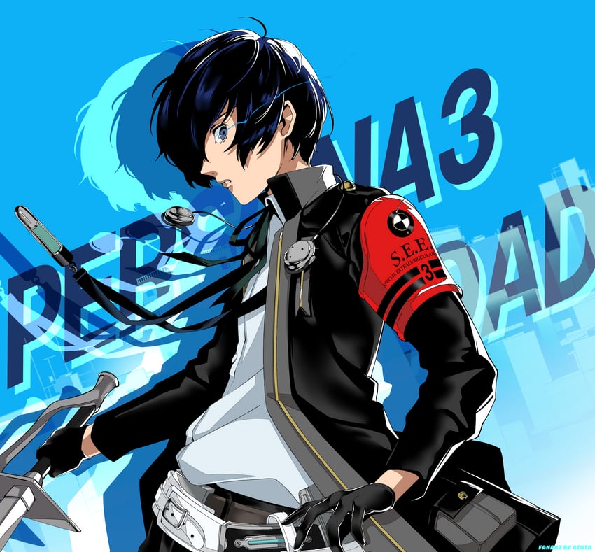 yuuki makoto (persona and 2 more) drawn by riuta