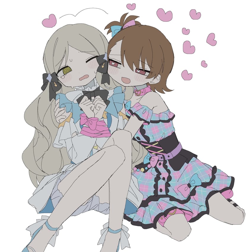 futami ami and handa roco (idolmaster and 2 more) drawn by 01sh110sush1