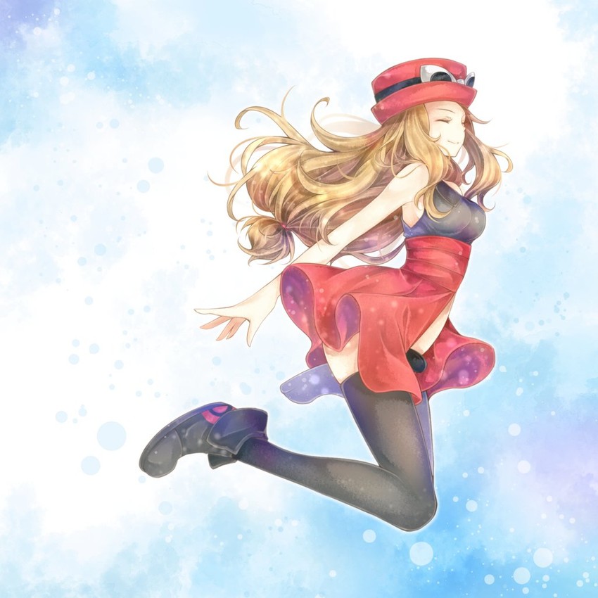 serena (pokemon and 1 more) drawn by yomogi_(black-elf)