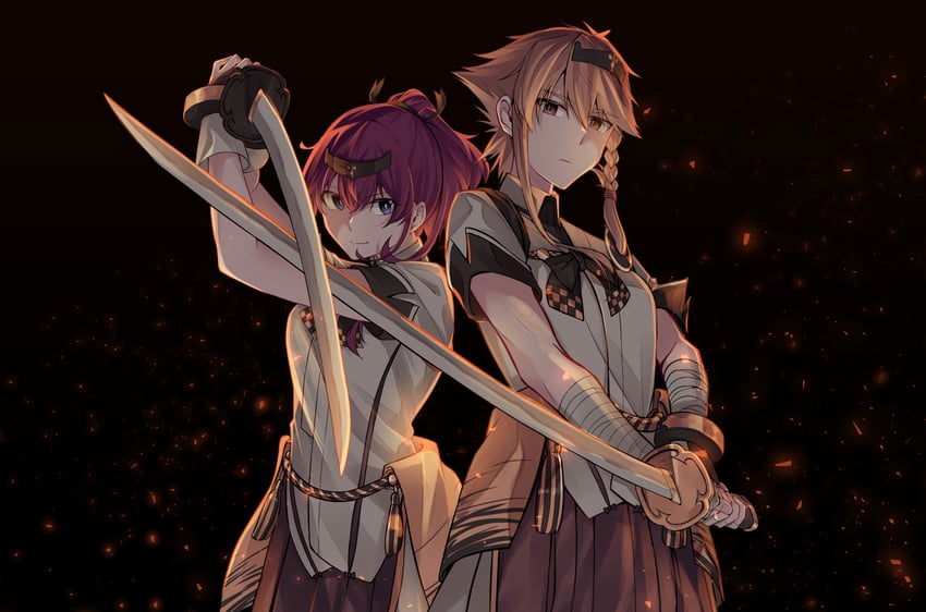 shidou maki and konohana suzuka (toji no miko) drawn by jouhou
