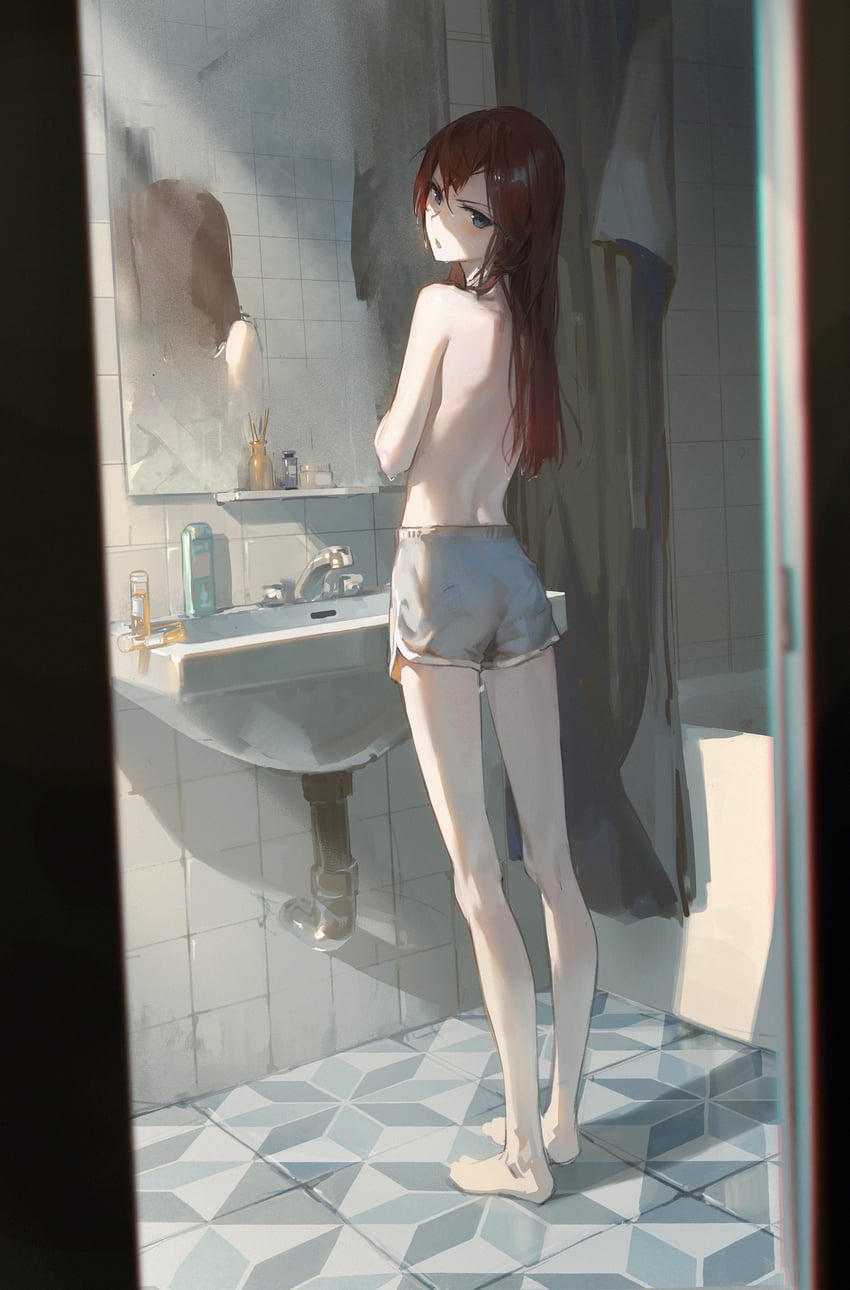 makise kurisu (science adventure and 1 more) drawn by dino_(dinoartforame)