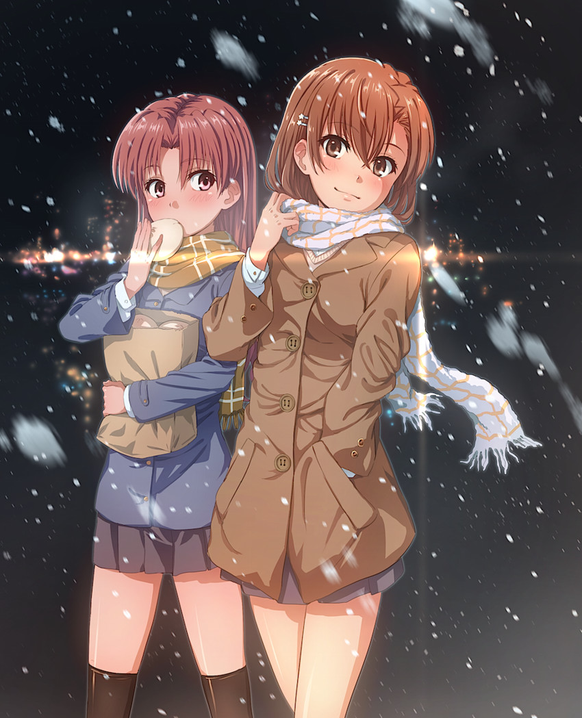 misaka mikoto and shirai kuroko (toaru majutsu no index and 1 more) drawn by isshi_pyuma