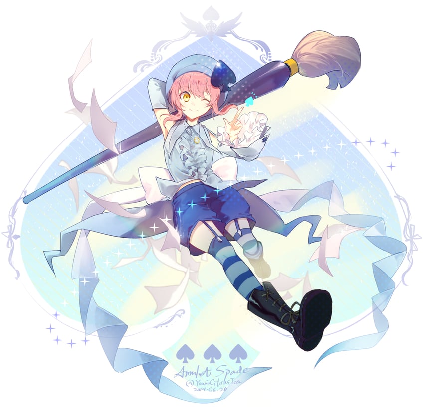 hinamori amu and amulet spade (shugo chara!) drawn by youmicitrustea