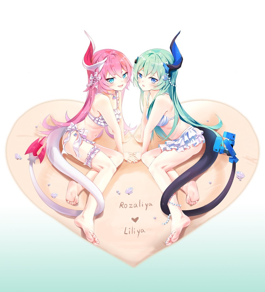 rozaliya olenyeva and liliya olenyeva (honkai and 1 more) drawn by jiushi_shijiu