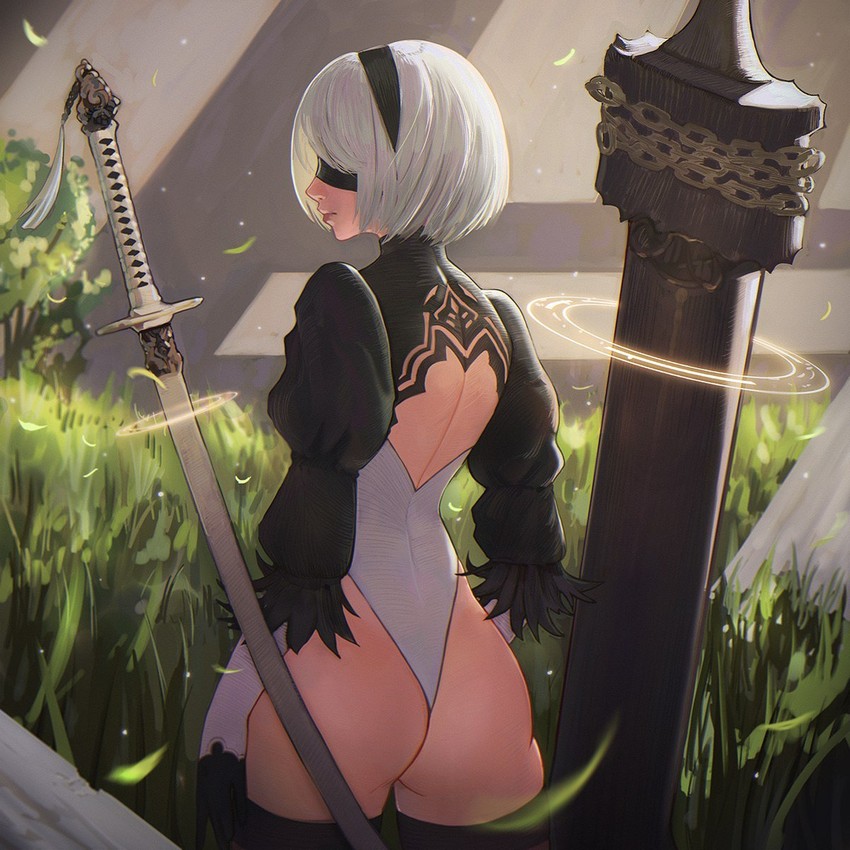 2b (nier and 1 more) drawn by mark_simonov