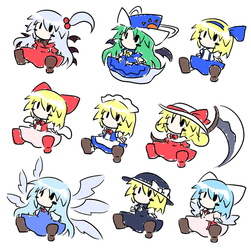 alice margatroid, shinki, mima, elly, gengetsu, and 4 more (touhou) drawn by oribe_rin