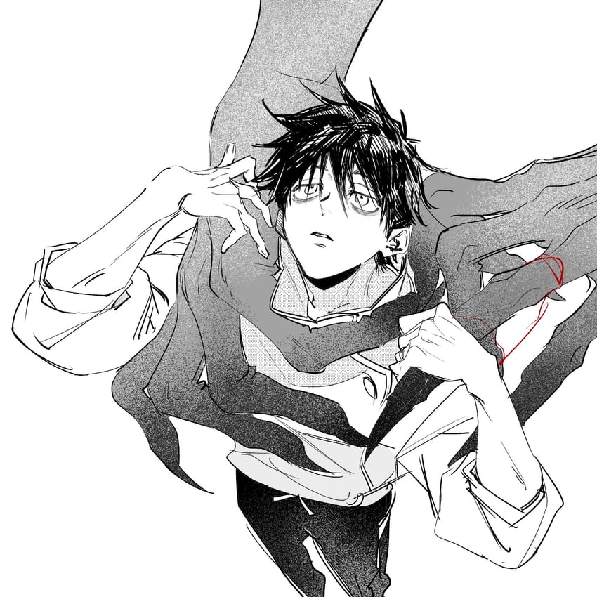 okkotsu yuuta and orimoto rika (jujutsu kaisen) drawn by fovopobo