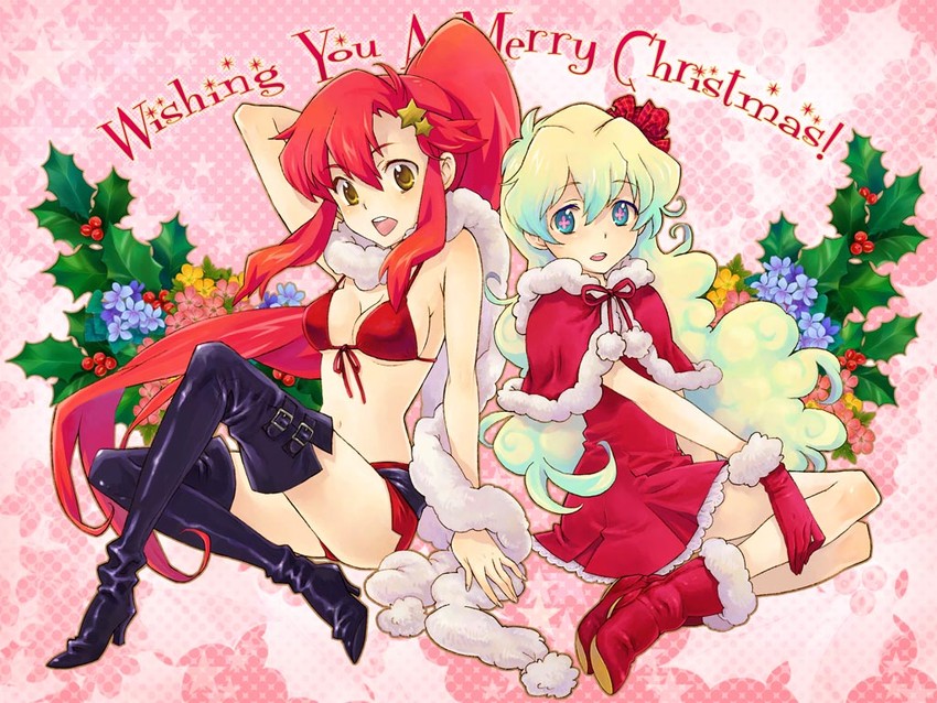 yoko littner and nia teppelin (tengen toppa gurren lagann) drawn by saikachi_(ogre_tree)