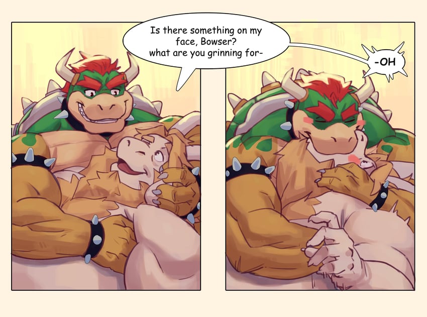 bowser and asgore dreemurr (mario and 1 more) drawn by lhjal2