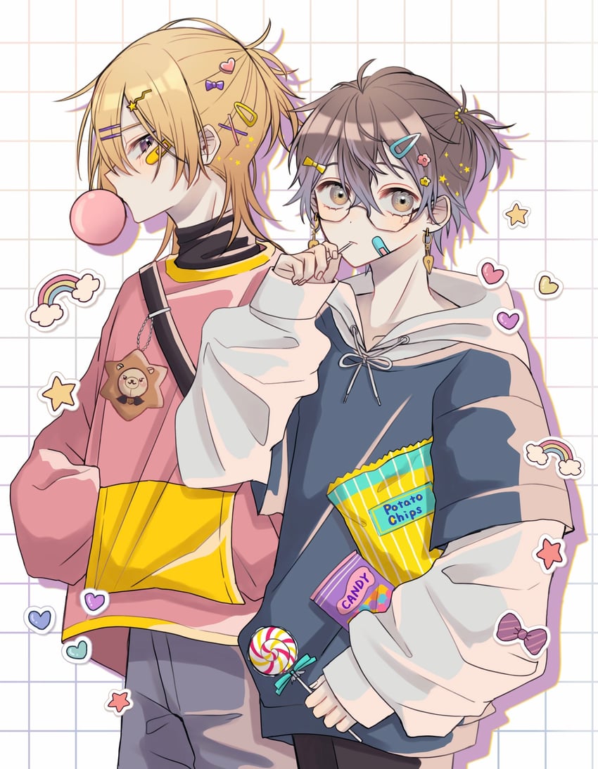 ike eveland and luca kaneshiro (nijisanji and 1 more) drawn by nitta_(niitta240)