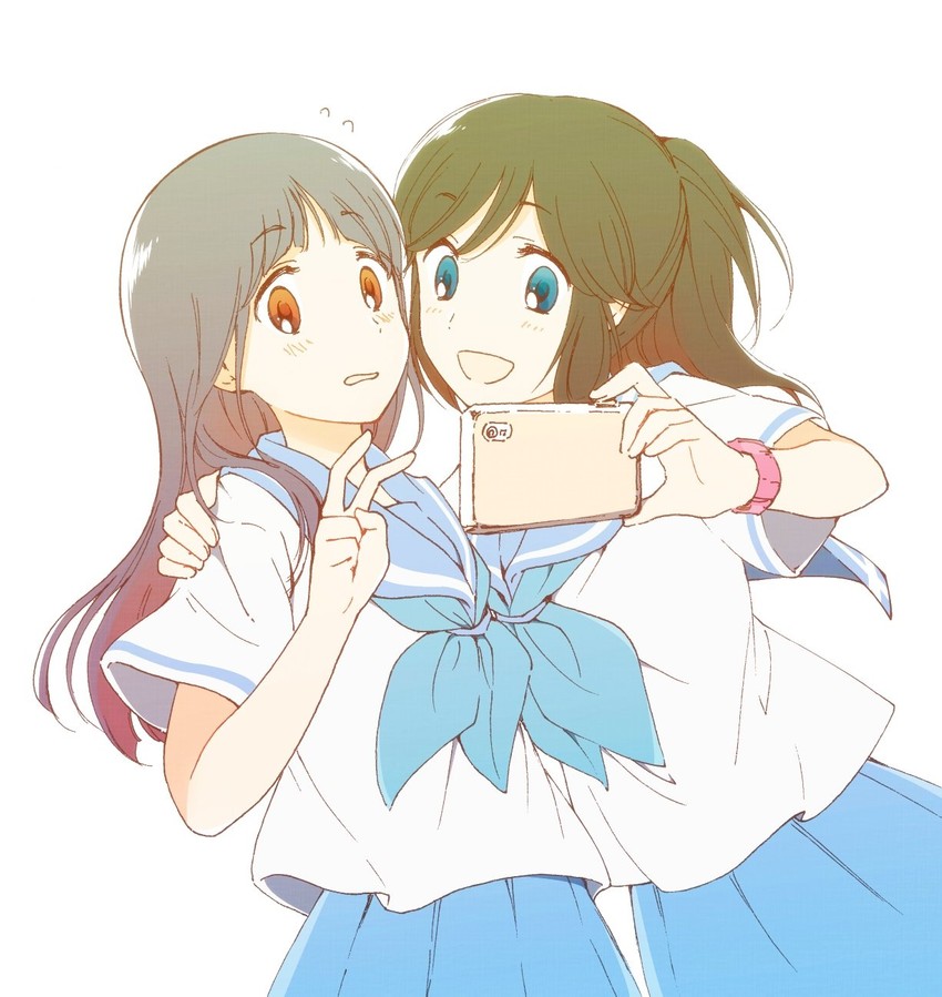 yoroizuka mizore and kasaki nozomi (hibike! euphonium and 1 more) drawn by 1kudamo1