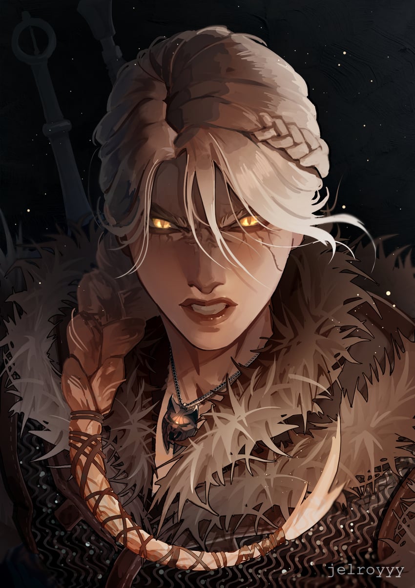 ciri (the witcher and 1 more) drawn by jelroyyy