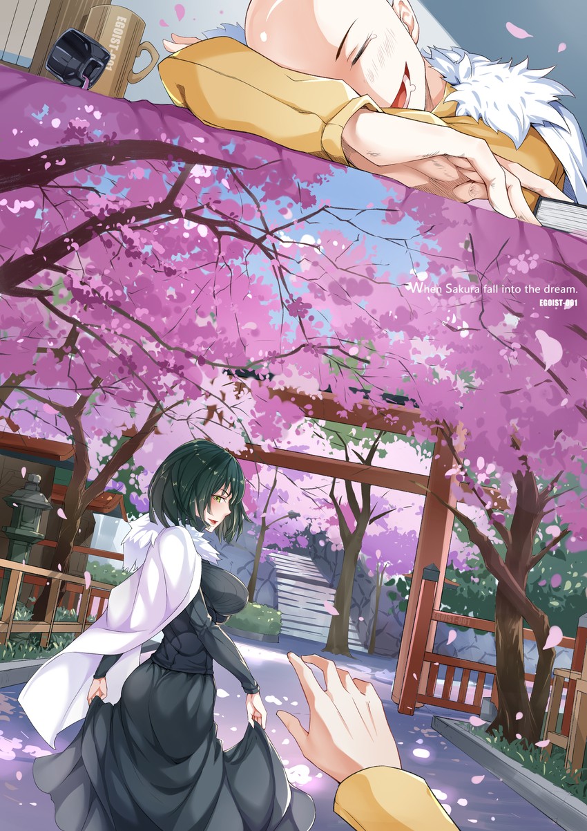 fubuki and saitama (one-punch man) drawn by d._joko