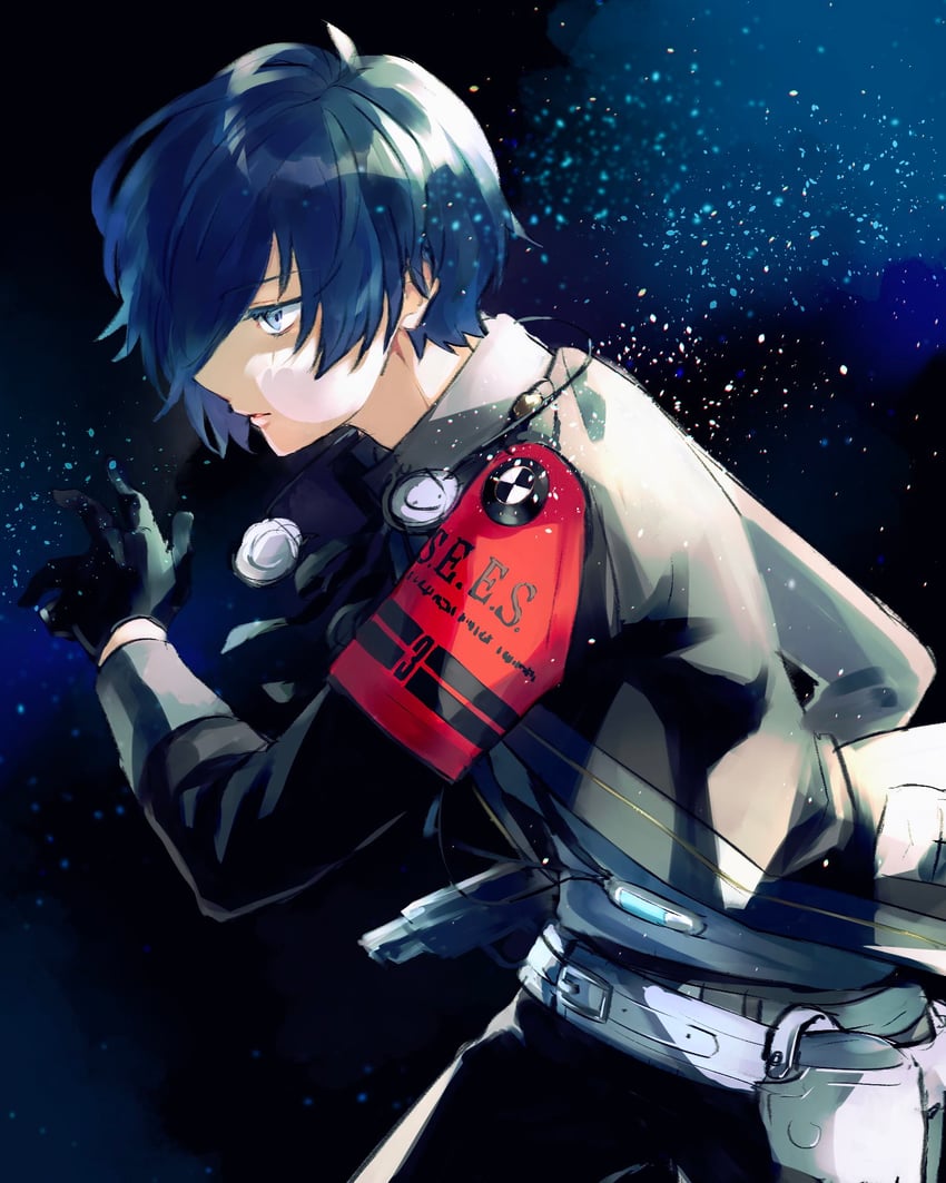 yuuki makoto (persona and 2 more) drawn by kinarusq_ssq