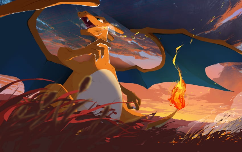 charizard (pokemon and 1 more) drawn by natsumi_miyanose