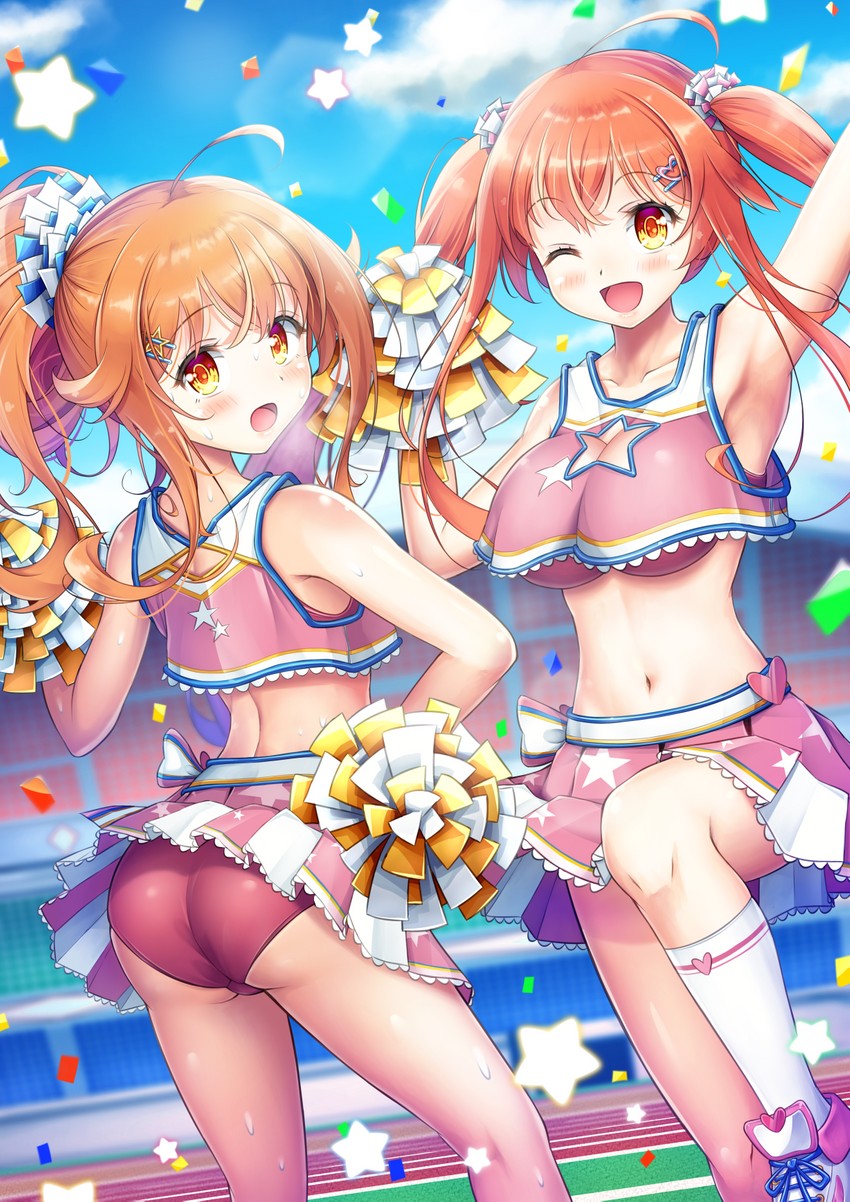 natsusora wakana and natsusora aona (original) drawn by novady