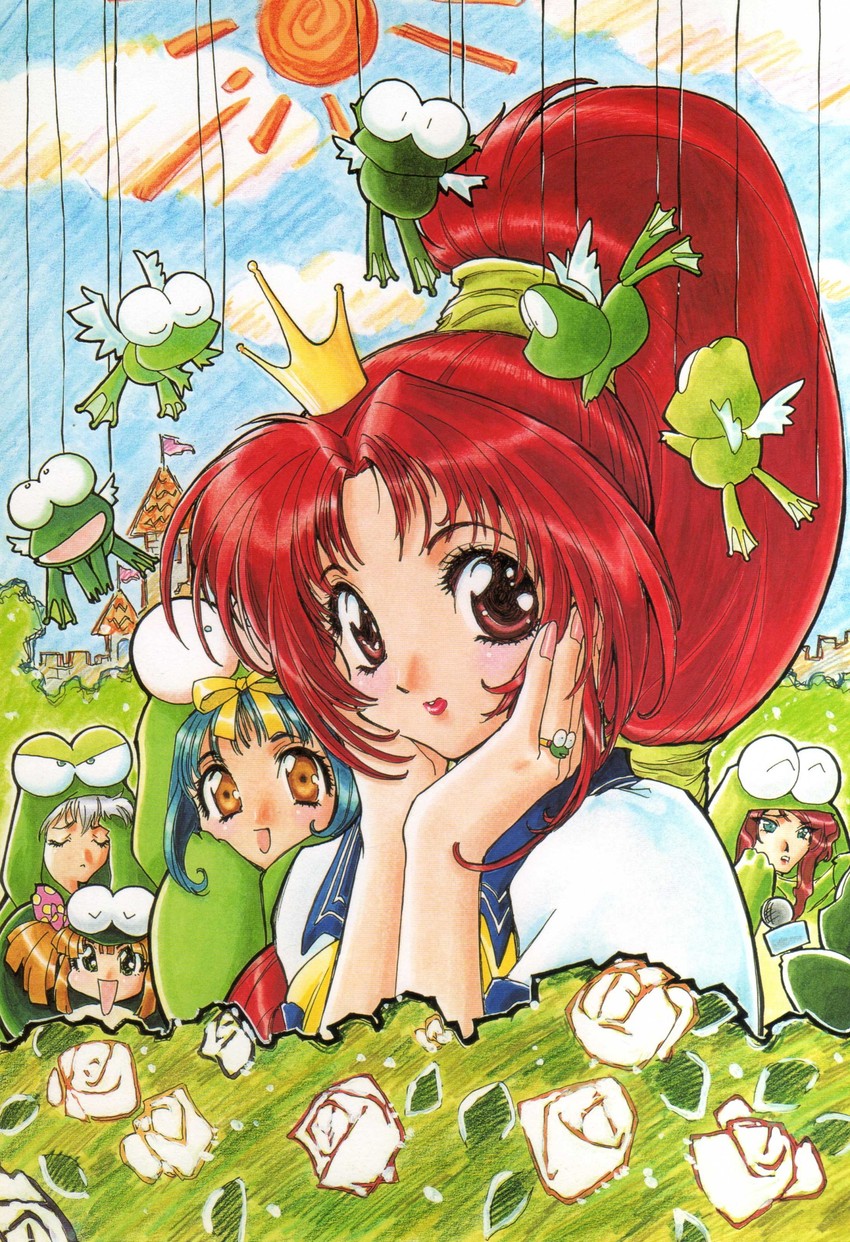 honda asuka, toyota karina, keropyon, suzuki megumi, houjou torami, and 1 more (asuka 120 percent) drawn by ishida_atsuko