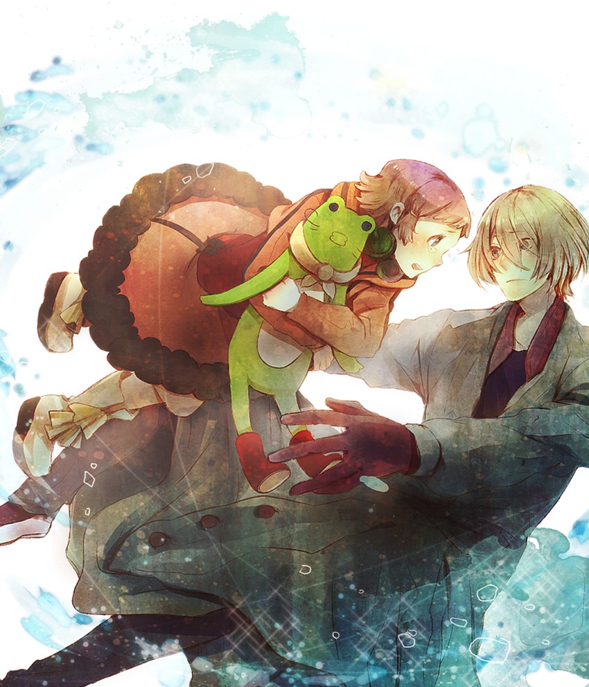 yunoha thrul, jin musou, and tama (aquarion and 1 more) drawn by rone