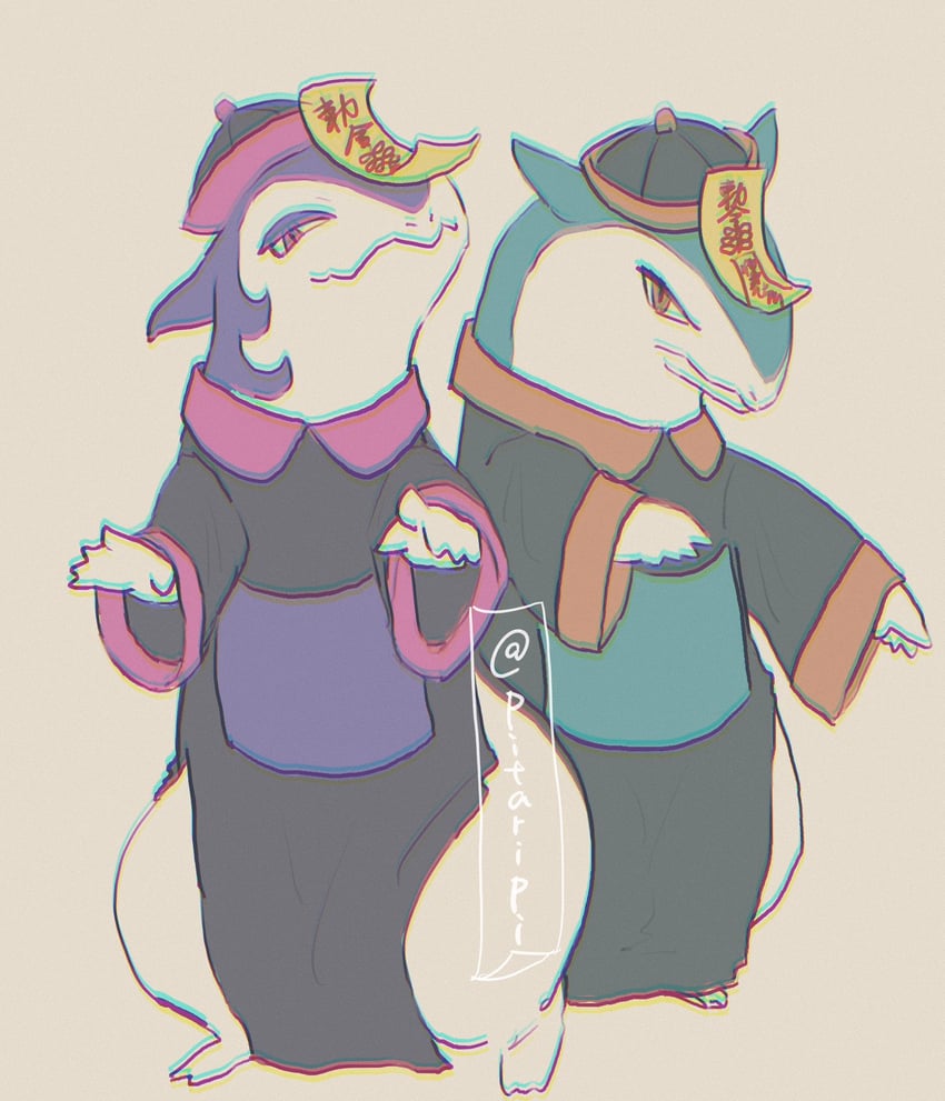 typhlosion and hisuian typhlosion (pokemon) drawn by pitari