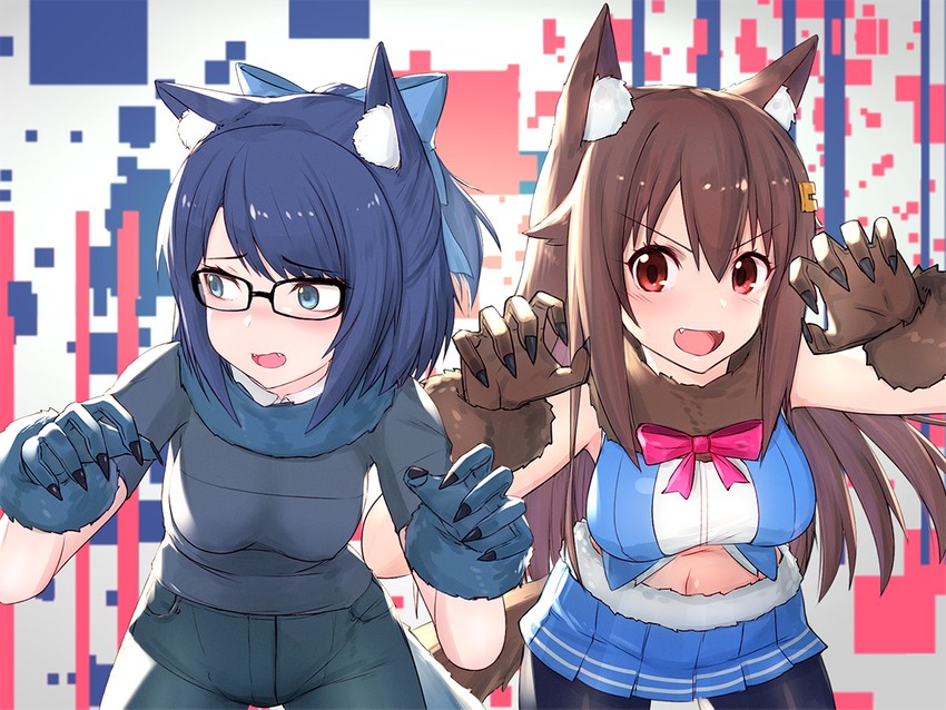 tokino sora and a-chan (hololive) drawn by iwahana