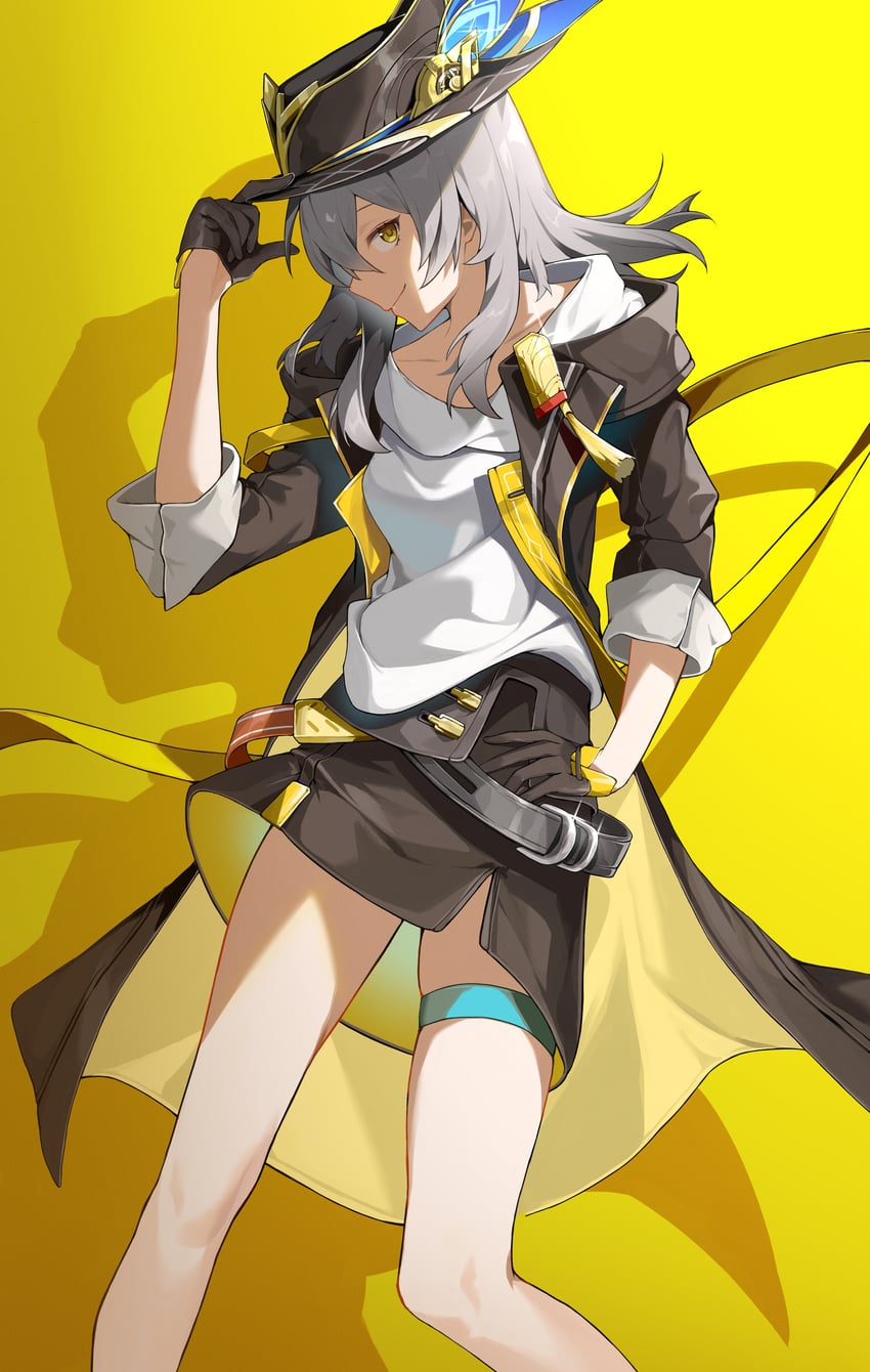 trailblazer and stelle (honkai and 1 more) drawn by youik16