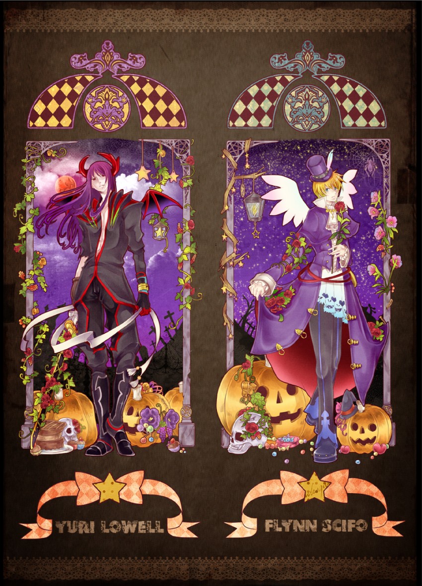 yuri lowell, flynn scifo, and frederic chopin (tales of and 2 more) drawn by znc