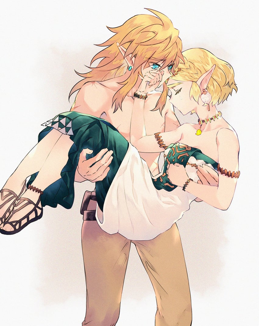 link and princess zelda (the legend of zelda and 1 more) drawn by ayumi_(xiwu)