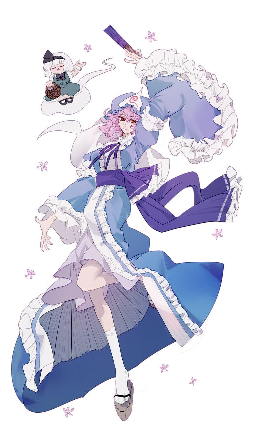 konpaku youmu and saigyouji yuyuko (touhou) drawn by xian_qishui