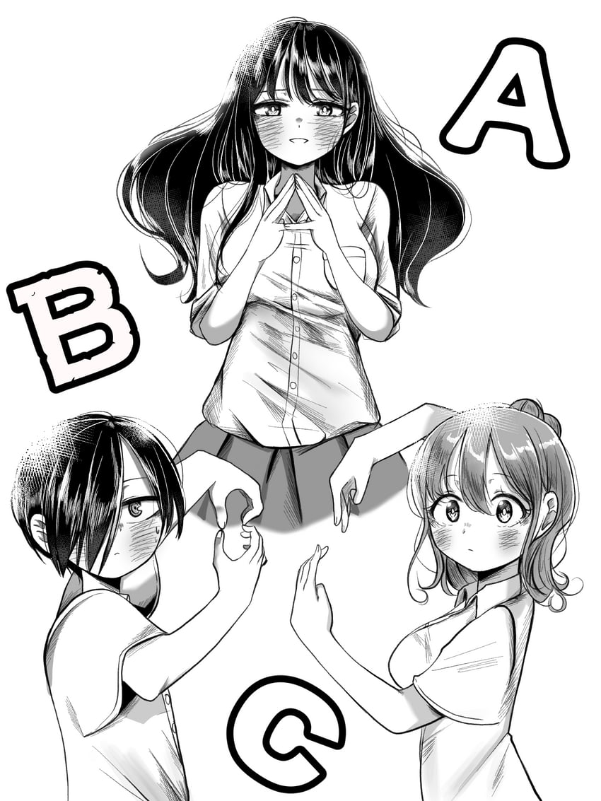 yamada anna, ichikawa kyoutarou, and sekine moeko (boku no kokoro no yabai yatsu) drawn by ao_tanuki
