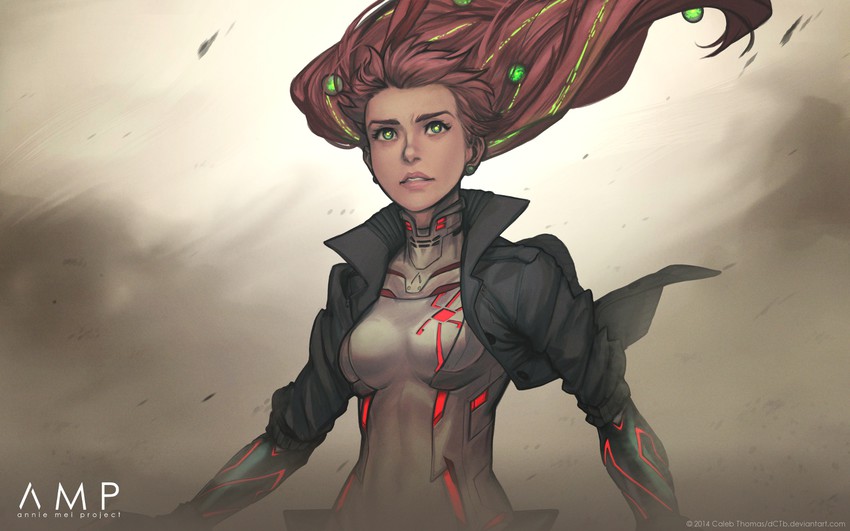 annie mei (original and 1 more) drawn by caleb_thomas