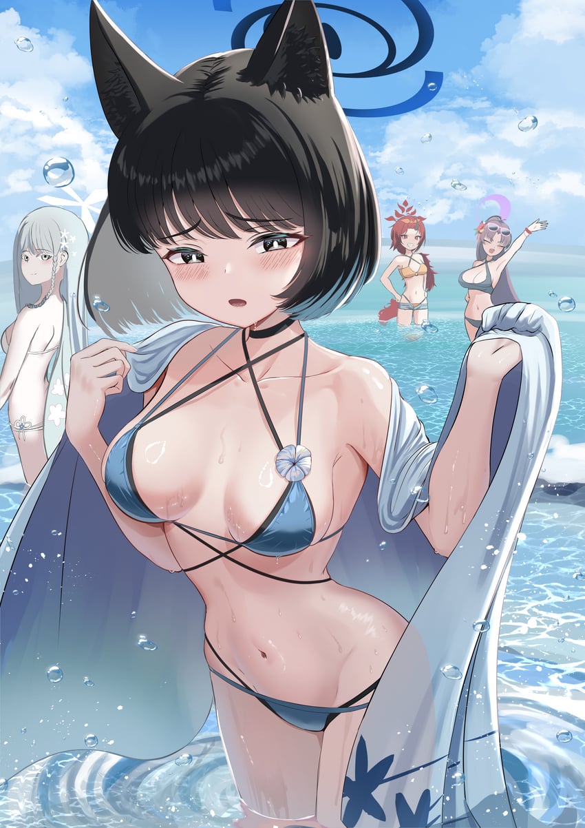 kikyou, yukari, renge, and nagusa (blue archive) drawn by wanderlucia