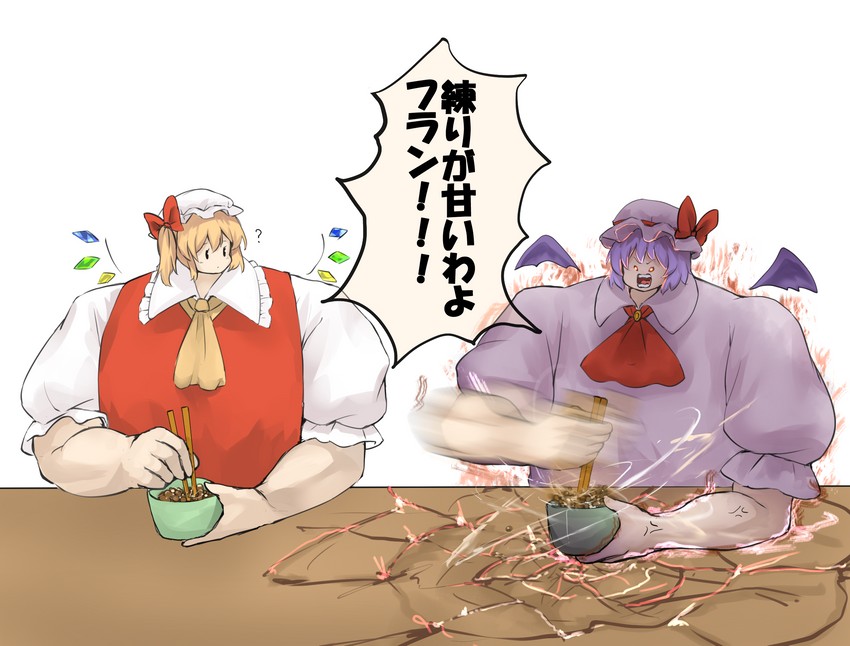 remilia scarlet and flandre scarlet (touhou) drawn by kushidama_minaka
