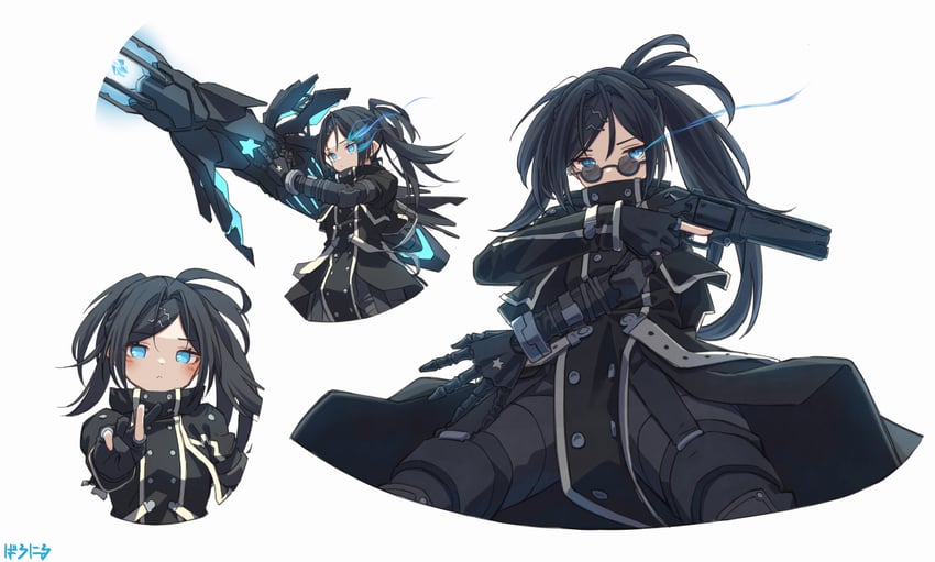 black rock shooter and vash the stampede (black rock shooter and 1 more) drawn by baronilu