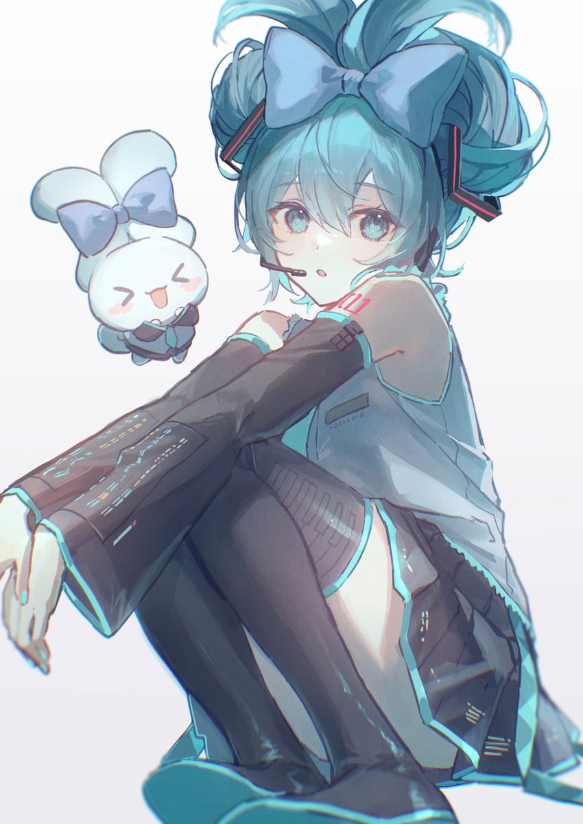 hatsune miku, cinnamoroll, and cinnamiku (vocaloid and 2 more) drawn by oyuyu