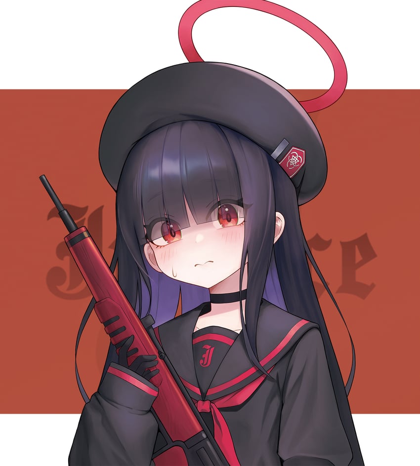 justice task force member (blue archive) drawn by hoze
